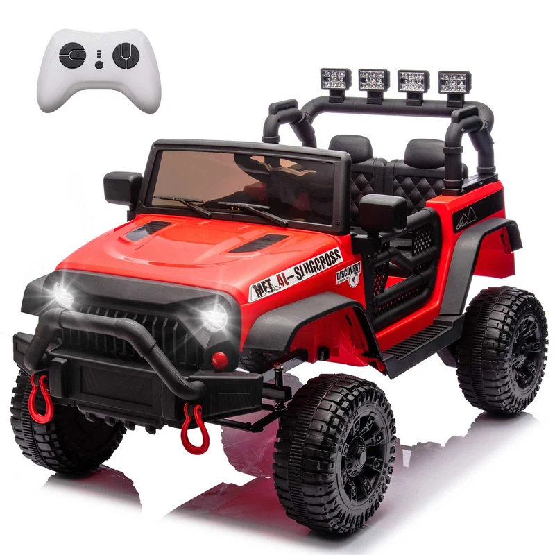 SUSIELADY 24V Kids Ride On Truck, with Remote Control, 400W Electric Vehicle w/3 Speeds, Bluetooth, Music Player, Power Display, for Kids Aged 3+