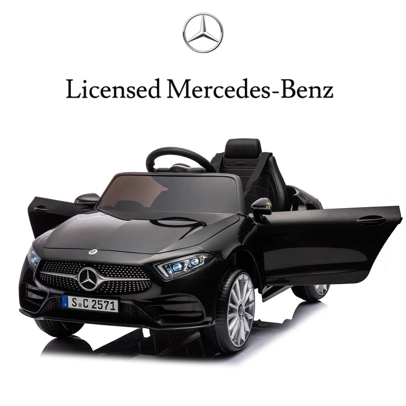 SUSIELADY 12V Kids Ride On Car, Licensed Mercedes-Benz CLS 350, with Remote Control, Music, Power Display, LED Lights, MP3, for Kids Aged 3+