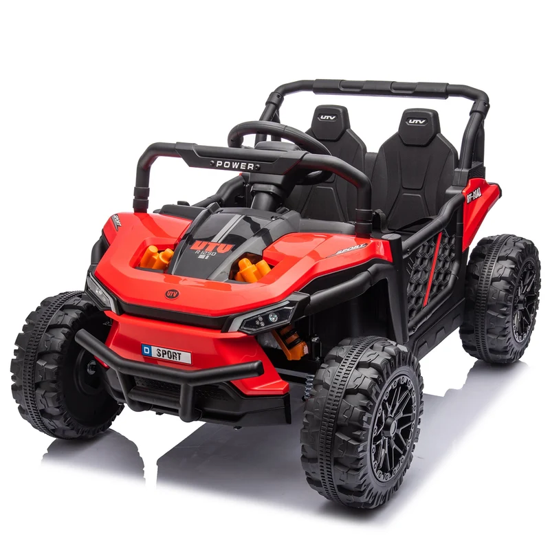 SUSIELADY 24V Kids Ride on Car, Off-Road Electric UTV, 4 Wheel Suspension, with Parental Remote Control, Bluetooth, Rear Storage, for Kids Aged 3+