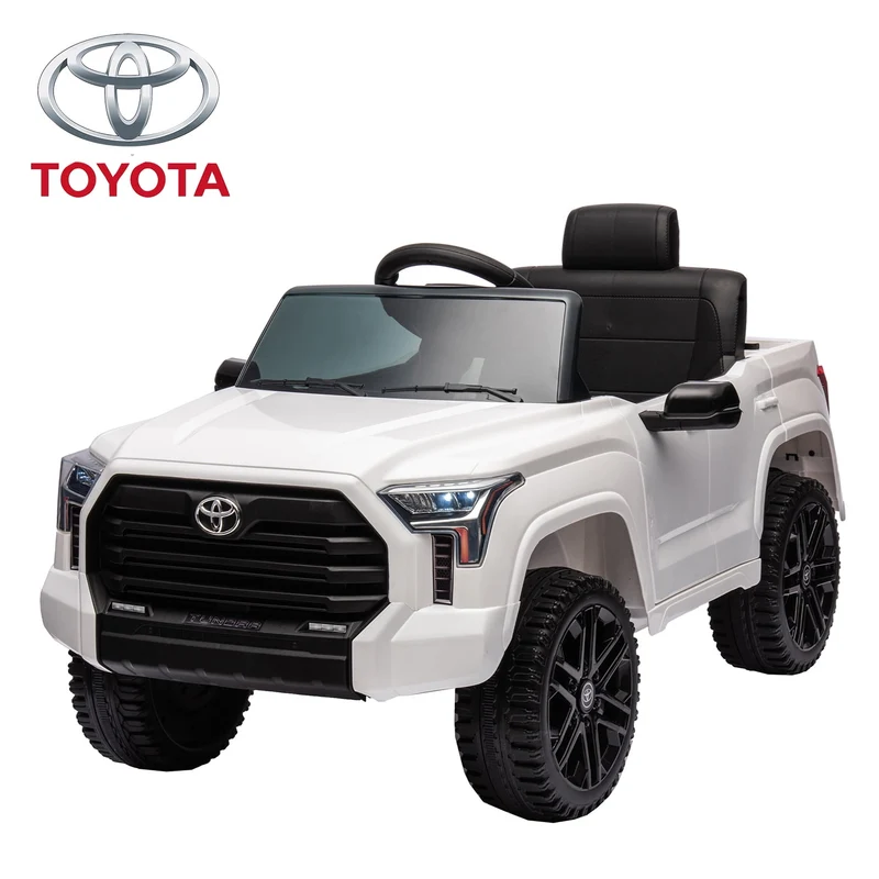 SUSIELADY 12V Licensed Toyota Tundra Pickup Electric Car, Kids Ride on Car, 3 speed adjustable, with Remote Control, Music, LED Lights, Power Display