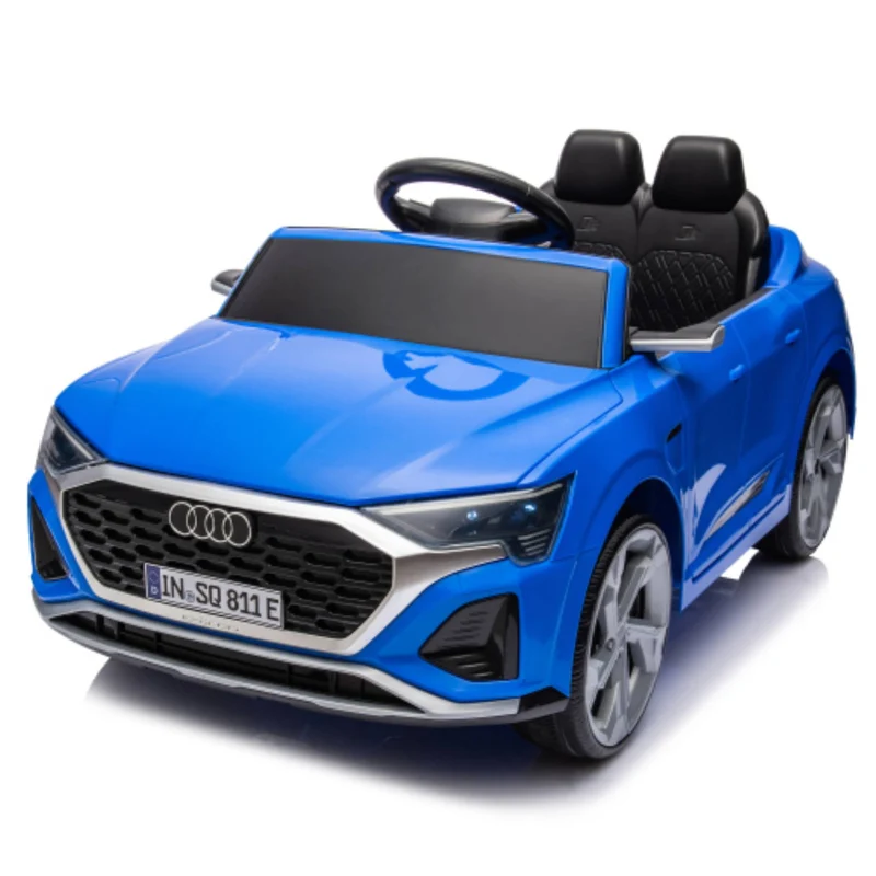 SUSIELADY 12V Licensed Audi SQ8, Kids Ride on Car, with Remote Control, Music, Hanging Start, Speed Adjustment, LED Lights, Suspension, Power Display, for Kids Age 3+