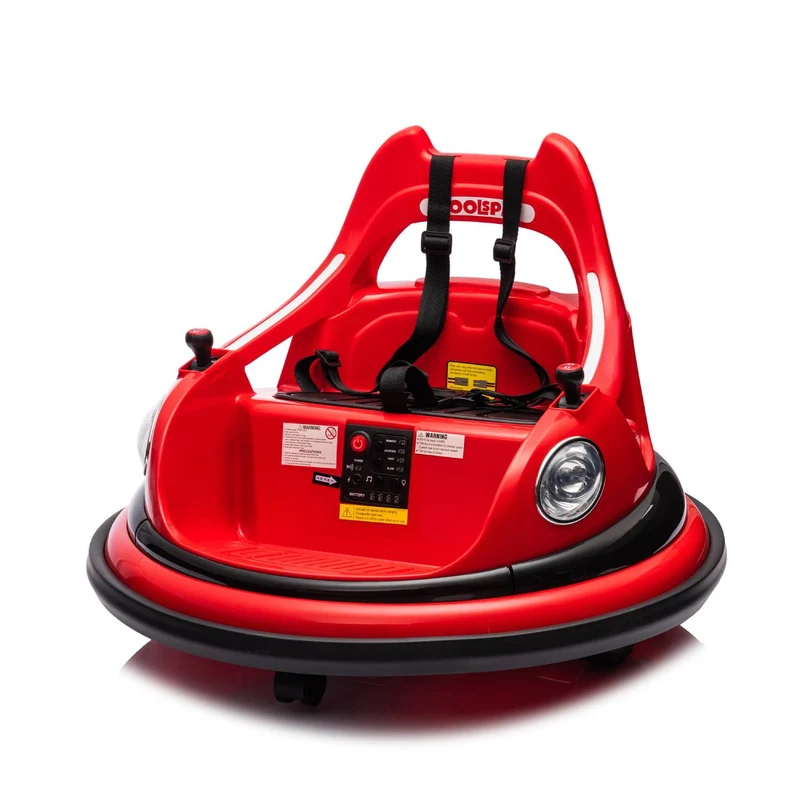 SUSIELADY 12V Ride on Bumper Car for Kids, with Remote Control, Bluetooth, LED Lights, 2 Speed, 360°Spin, for Kids Aged 2-6
