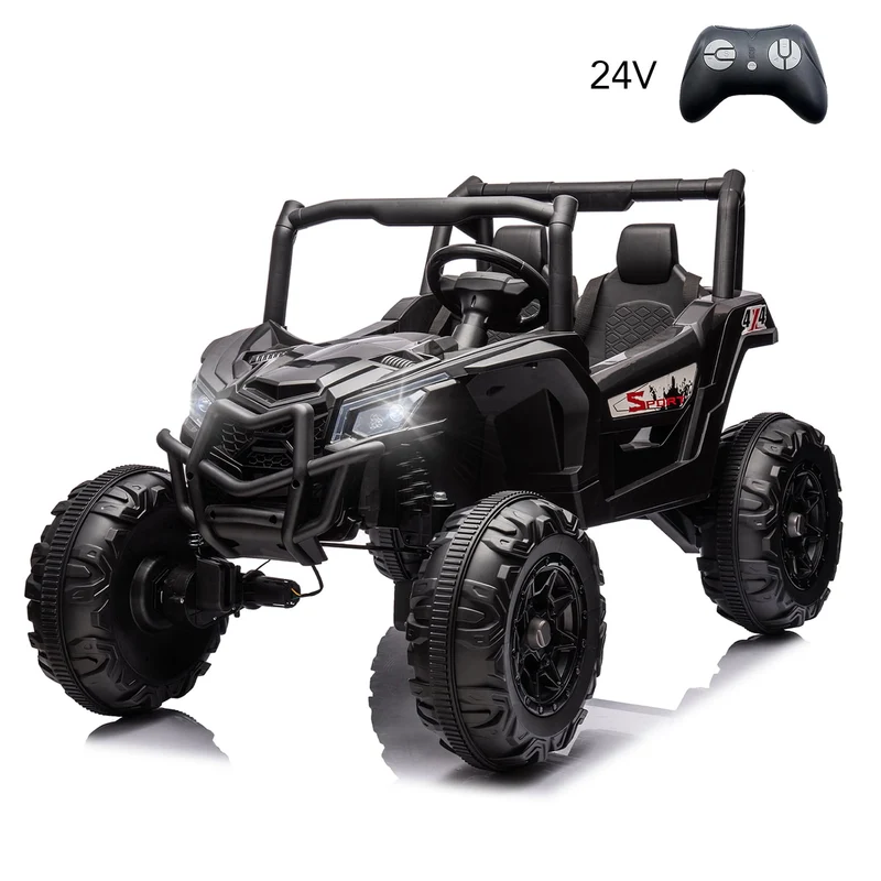 SUSIELADY 24V Kids Ride On UTV, Side by Side 4x4 Ride on Off-Road Truck, High Low Speed, with Parent Remote Control, Music Player, Lights
