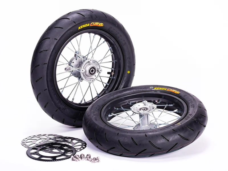 eMOTO Wheel Set - Stomp Ebox Supermoto Wheel Set 12/12