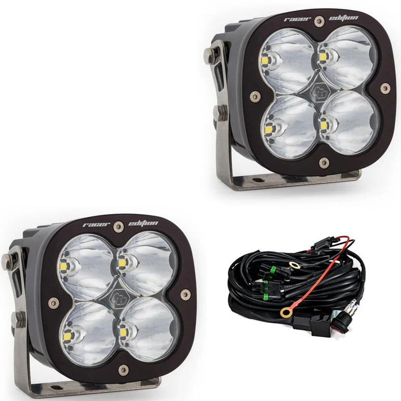 XL Racer Black LED Auxiliary Light Pod Pair - Universal Baja Designs