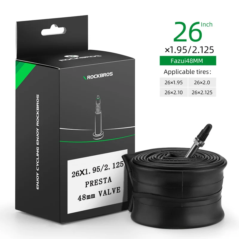 26'/27.5'X1.95/2.125 Mountain Bike Inner Tube 48mm Presta/Schrader Valve High Self Sealing Butyl Rubber