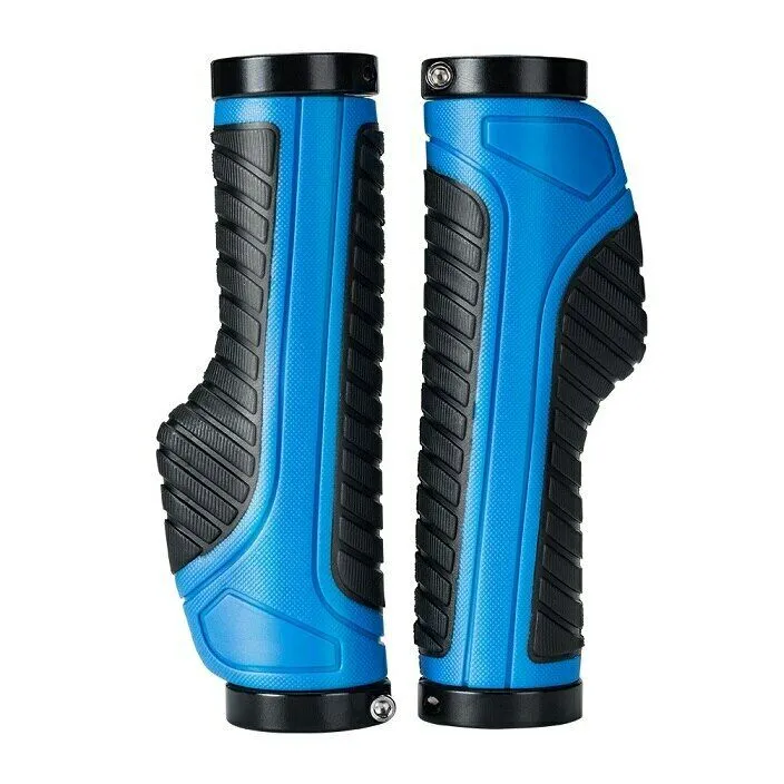 ROCKBROS Ergonomic Double Lock Rubber Handlebar Grips - Anti-Slip for Bikes
