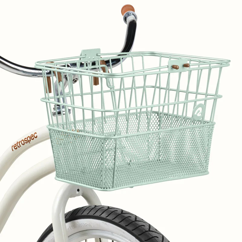 eBike Basket - Retrospec Apollo Steel Bike Basket - Matcha