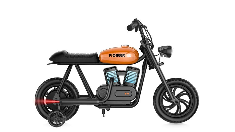 eMOTO Hyper Gogo Pioneer 12 Plus With Training Wheels - Orange - In a Box