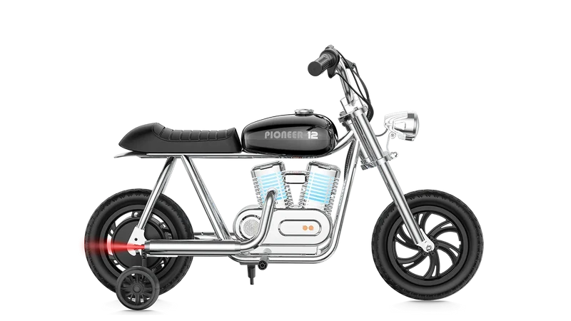 eMOTO Hyper Gogo Pioneer 12 Plus (With App) With Training Wheels - Black - In a Box