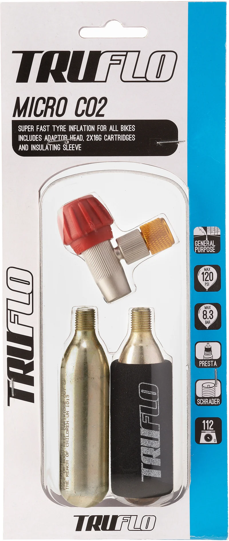 TRUFLO Micro CO2 Pump - Including 2 x 16 g Cartridges