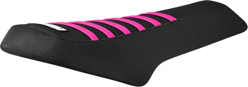 eBike Custom Seat - Macfox Custom Seat - Black w/Pink Ribs