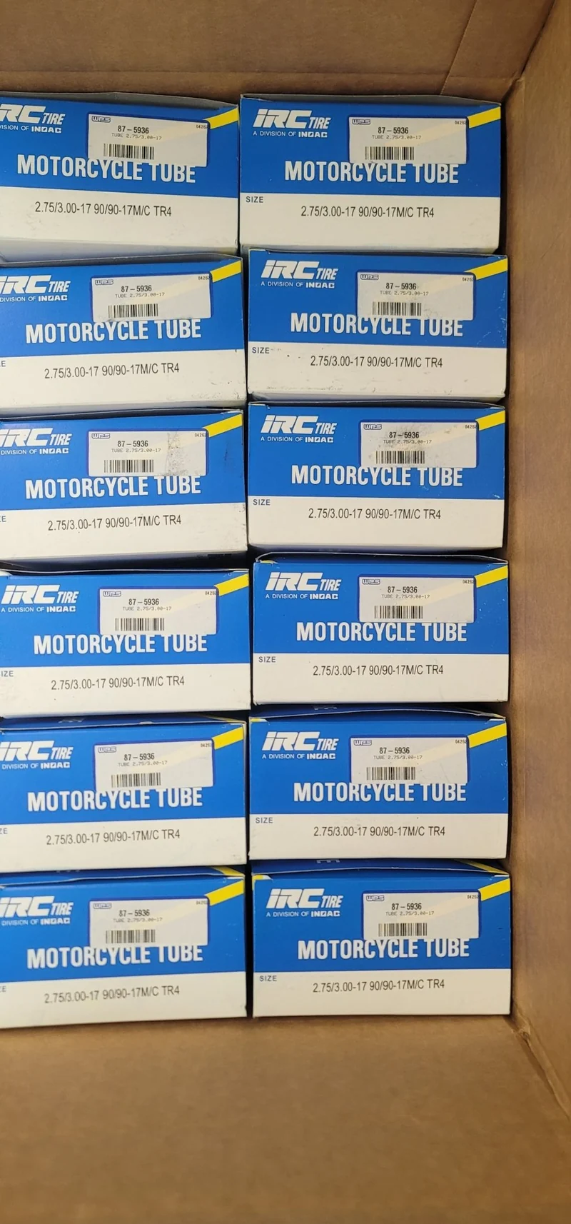 IRC Onyx Tube 2.75/3.00-17 90/90-17M/C TR4