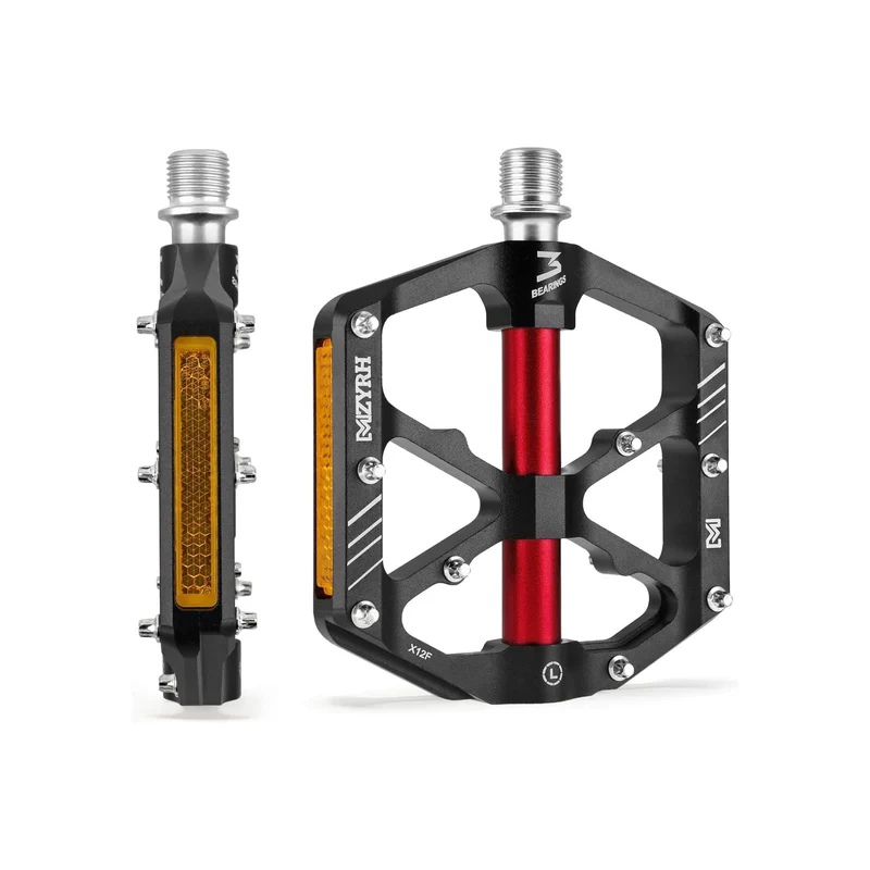 Pedals - Alloy - w/Reflectors - Black