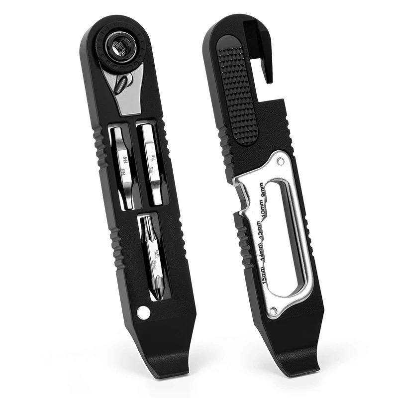 14 IN 1 Bike Tire Repair Kit - Wrench/Lever/Screwdriver/Corkscrew/File Blade