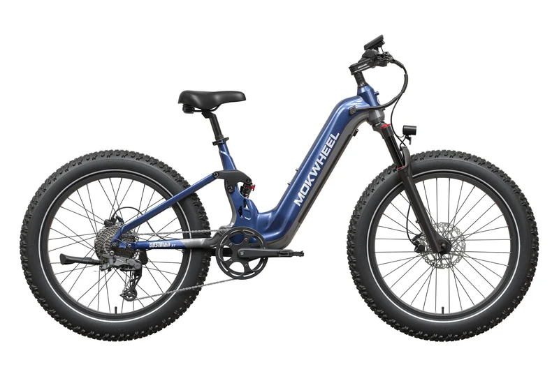eBike Mokwheel Obsidian - Step Thru - Blue & Gray - In a Box