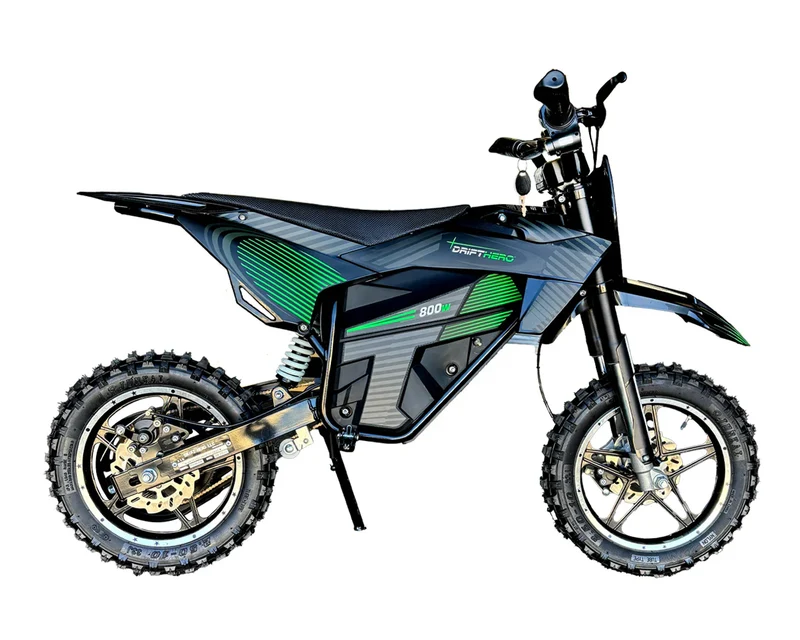 eMOTO Drift Hero 800W Dirt - Black & Green - In a Box