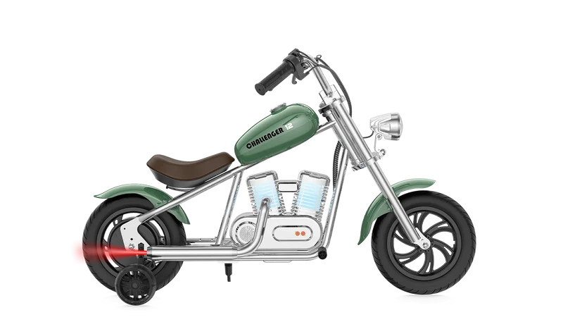 eMOTO Hyper Gogo Challenger 12 Plus (With App) With Training Wheels - Green - In a Box