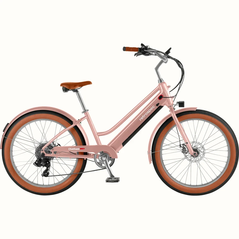 eBike Retrospec Chatham Rev Plus 2 - Step Thru - Mauve - In a Box