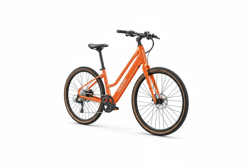 eBike Velotric Tempo - Mid Step - Sunset Tangerine - In a Box