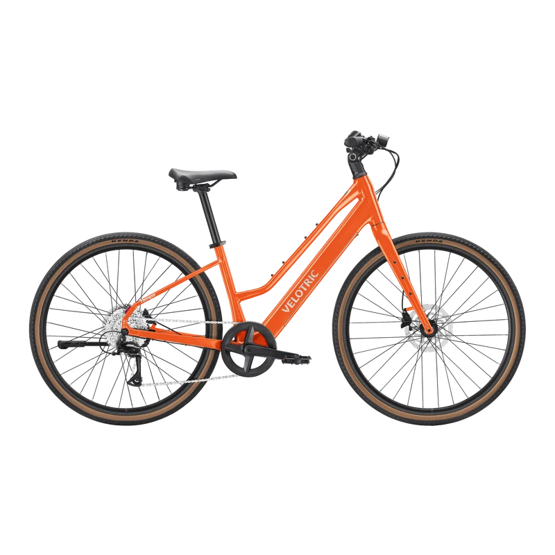 eBike Velotric Tempo - High Step - Sunset Tangerine - In a Box