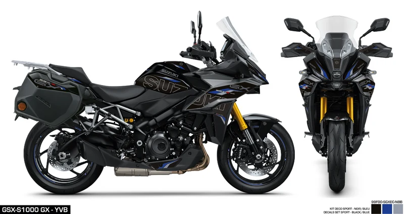 Kit Adesivi Sport per Suzuki GX 1000 Nero - Black/Blue