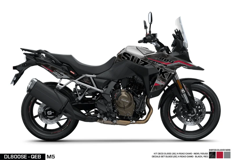 Kit adesivi DL800SE - X-Road - Black / Dark Red