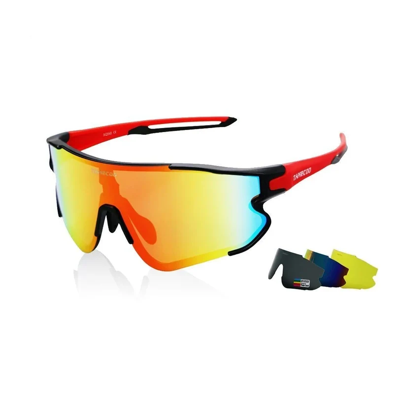 Lenti intercambiabili degli occhiali per biciclette - Red - Optimax