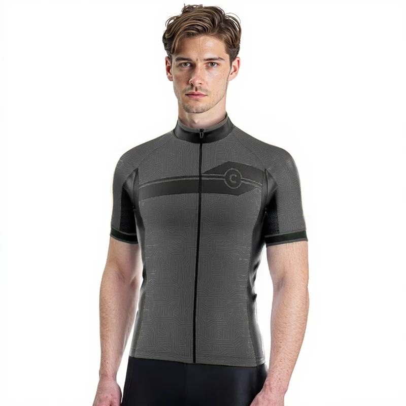 Maglia ciclistica grigio scuro - diamante+