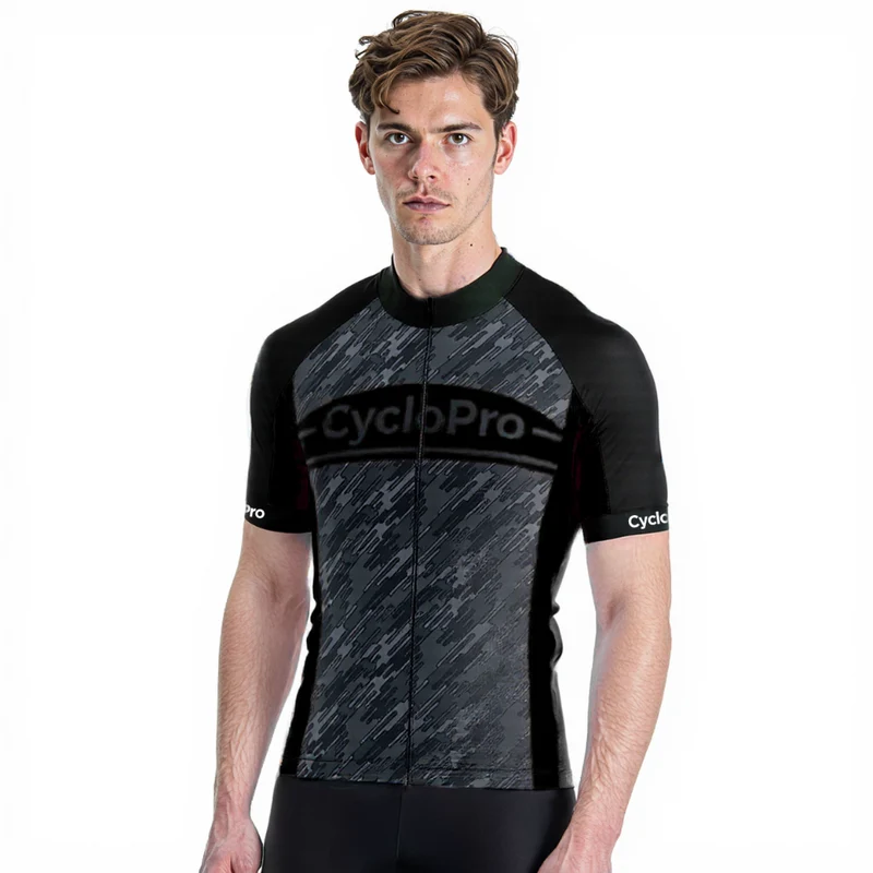 Jersey per ciclismo su strada grigio - Wind+