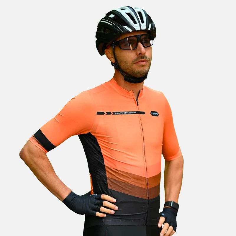 Jersey per ciclismo arancione - agilità