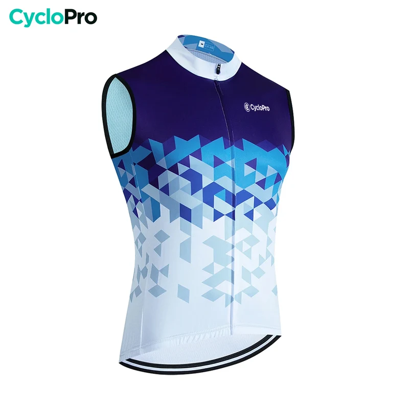Maglia ciclistica senza maniche blu - Eski - Destockage