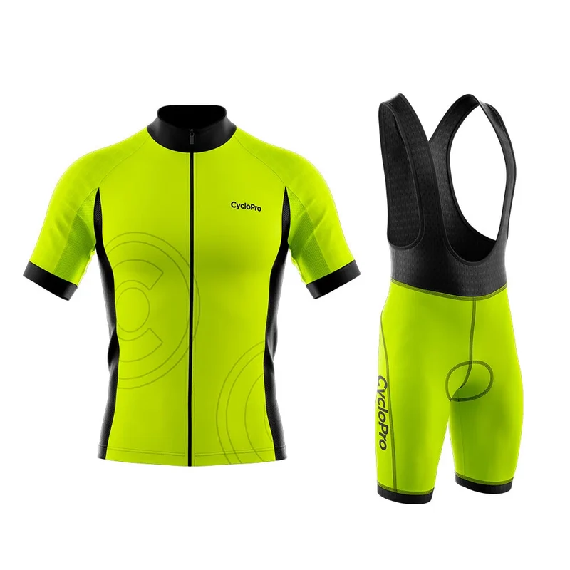 Abito ciclistico estivo fluorescente uomo - ciclopro+