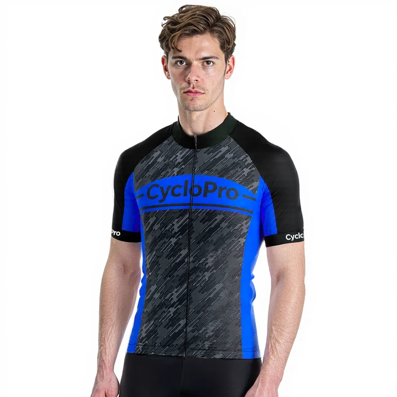 Jersey per ciclismo su strada blu - Wind+
