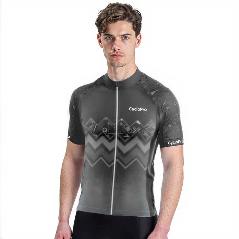 Jersey per ciclismo su strada grigio - Wave+
