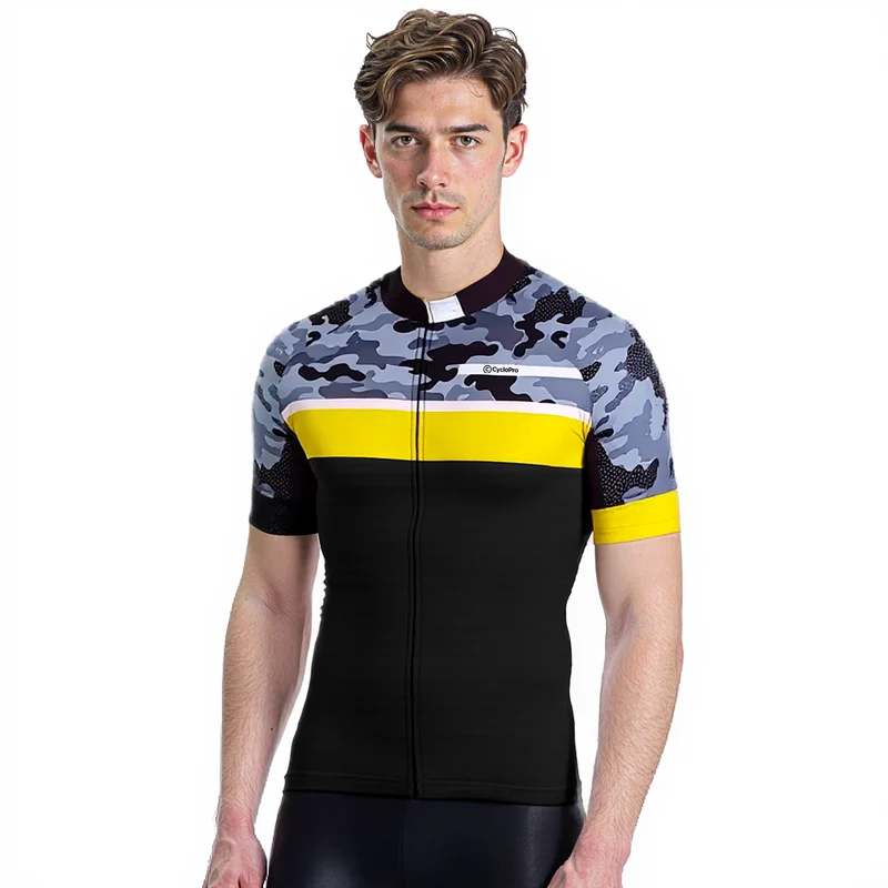 Maglia ciclistica gialla - camoride