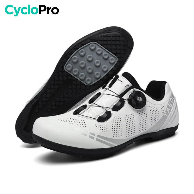 Scarpe per biciclette bianche Road/VTT -Plate+ - Destockage