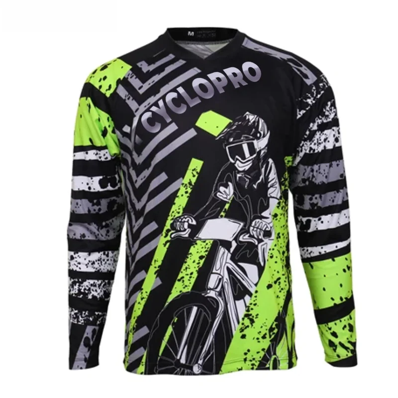 Maglia da montagna maschile lungo nero e verde | Agilitymax