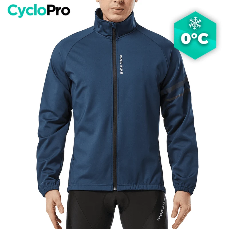 Giacca termica ciclistica blu - Mountain+ - Destino