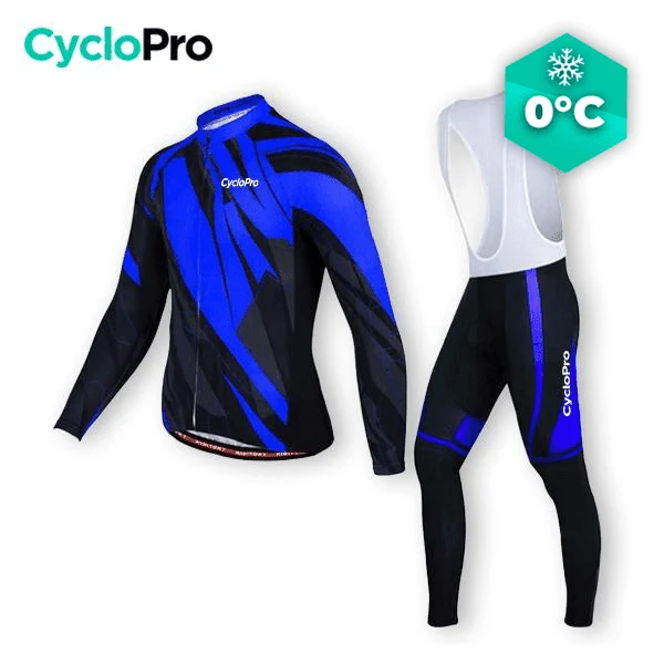 Outfit da ciclismo invernale blu - Abstract+ - Destino