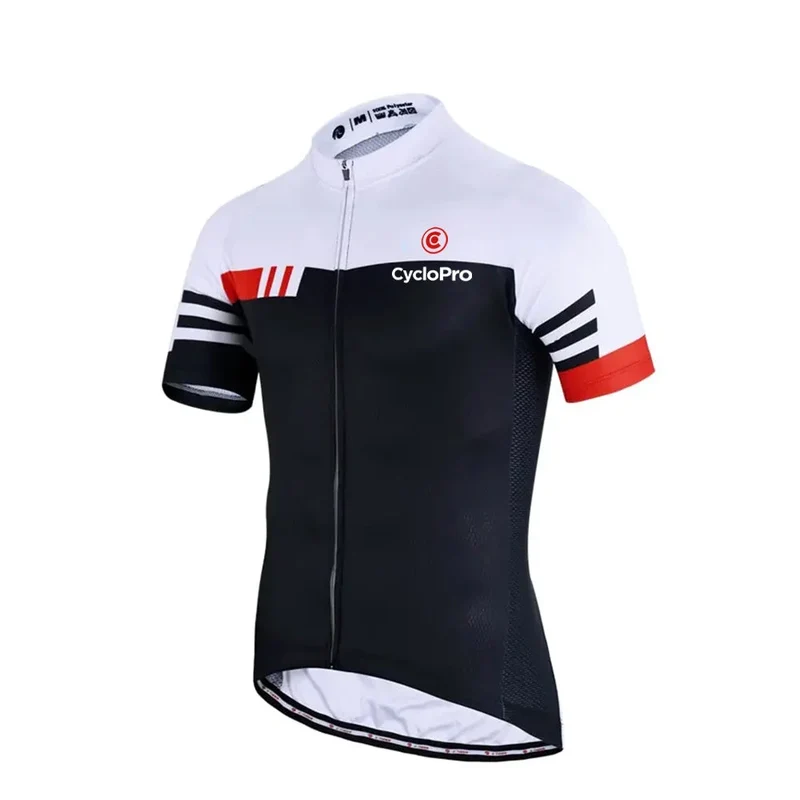 Jersey per ciclismo su strada bianco e rosso - Pro+