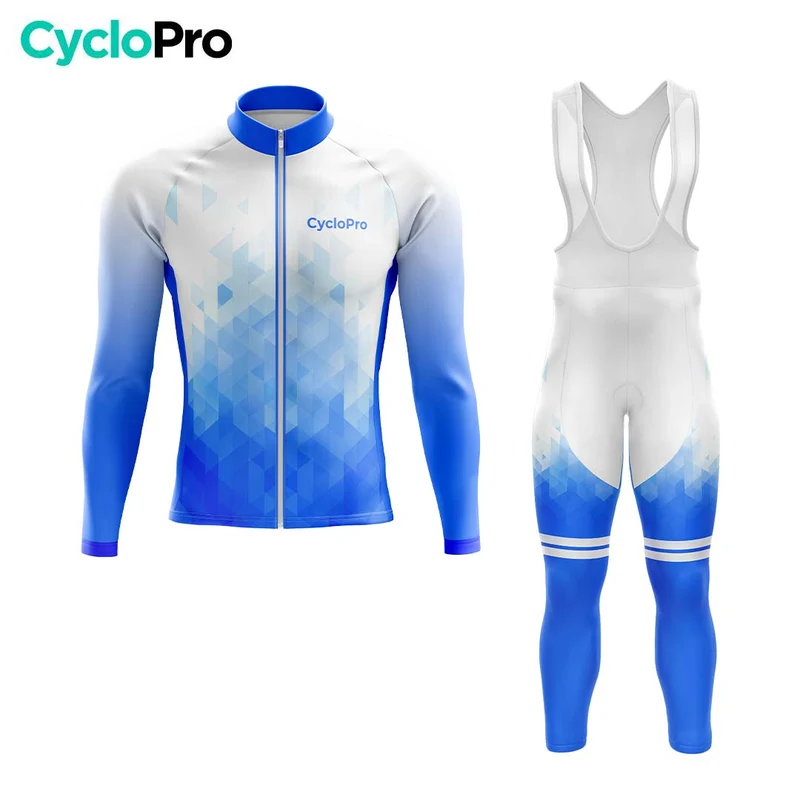 Autumn Blue Man Cycling Outfit - Crystal+ - Destingock