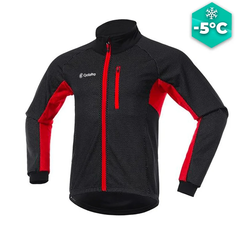 Giacca termica ciclistica fredda fredda rossa