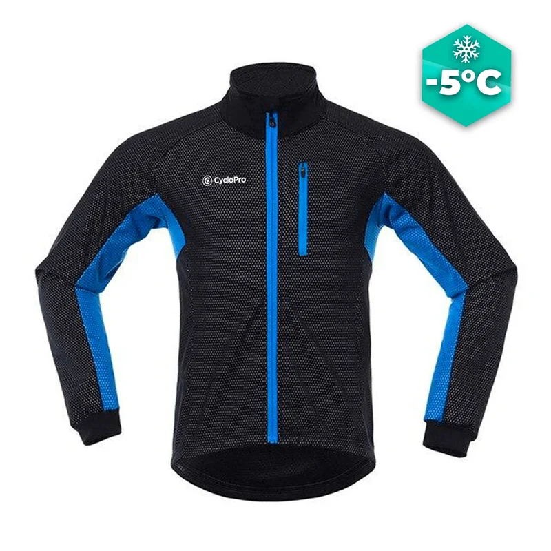 Giacca termica ciclistica a freddo blu