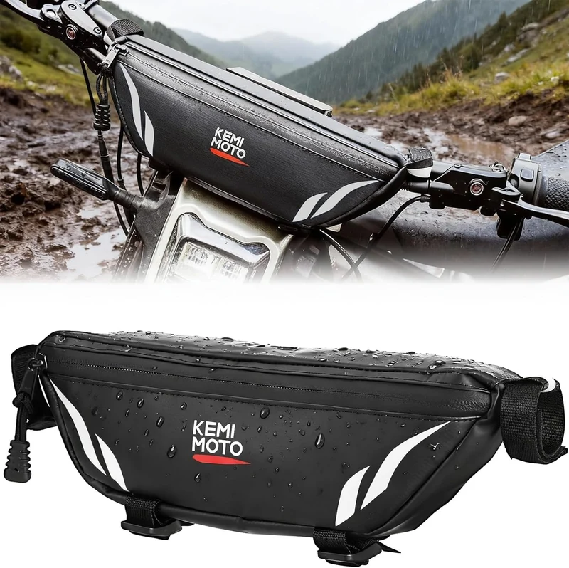 eBike Handlebar Bag - KEMIMOTO Handlebar Bag Waterproof 1.5L