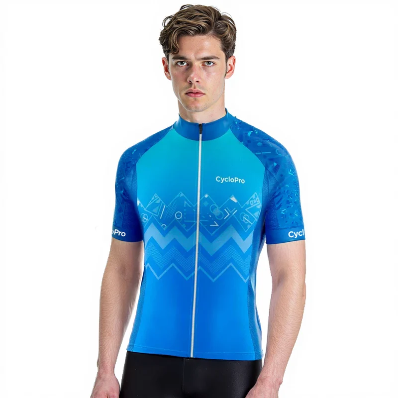 Jersey per ciclismo su strada blu - Wave+