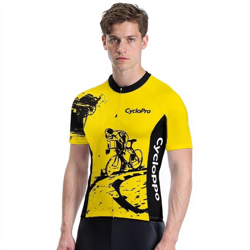 Giallo Route - Jersey in ciclismo vintage