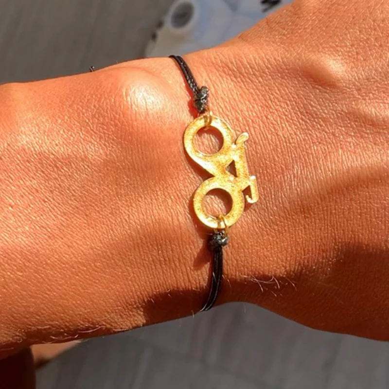 Bracciale per bici dorate
