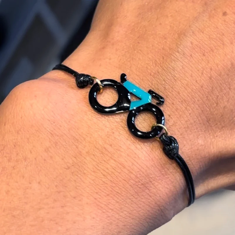 Braccialetto di bici nero e blu