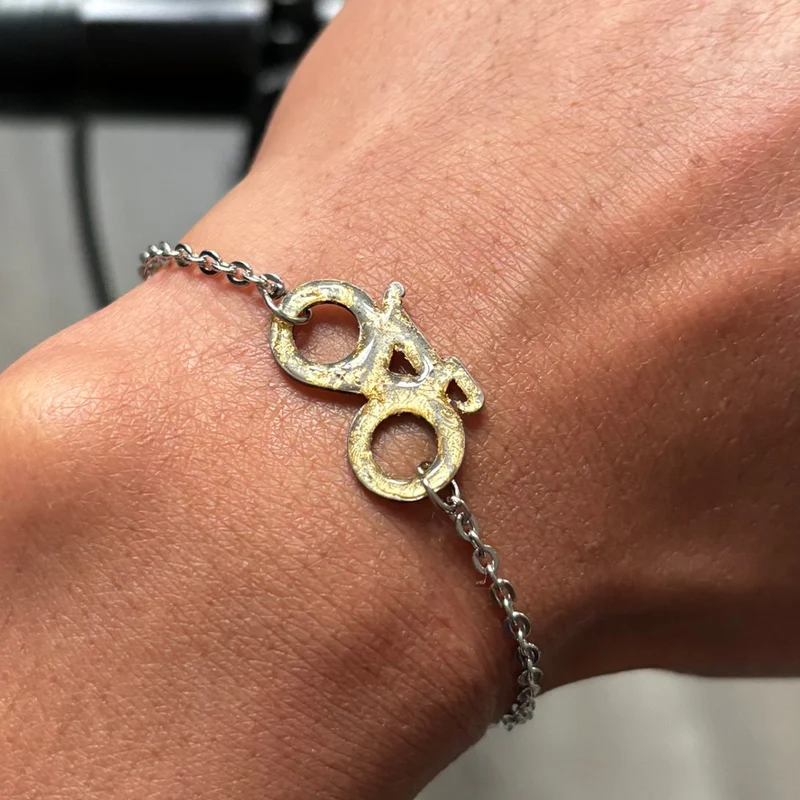 Braccialetto di bici a foglia d'oro